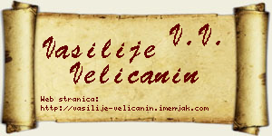 Vasilije Veličanin vizit kartica